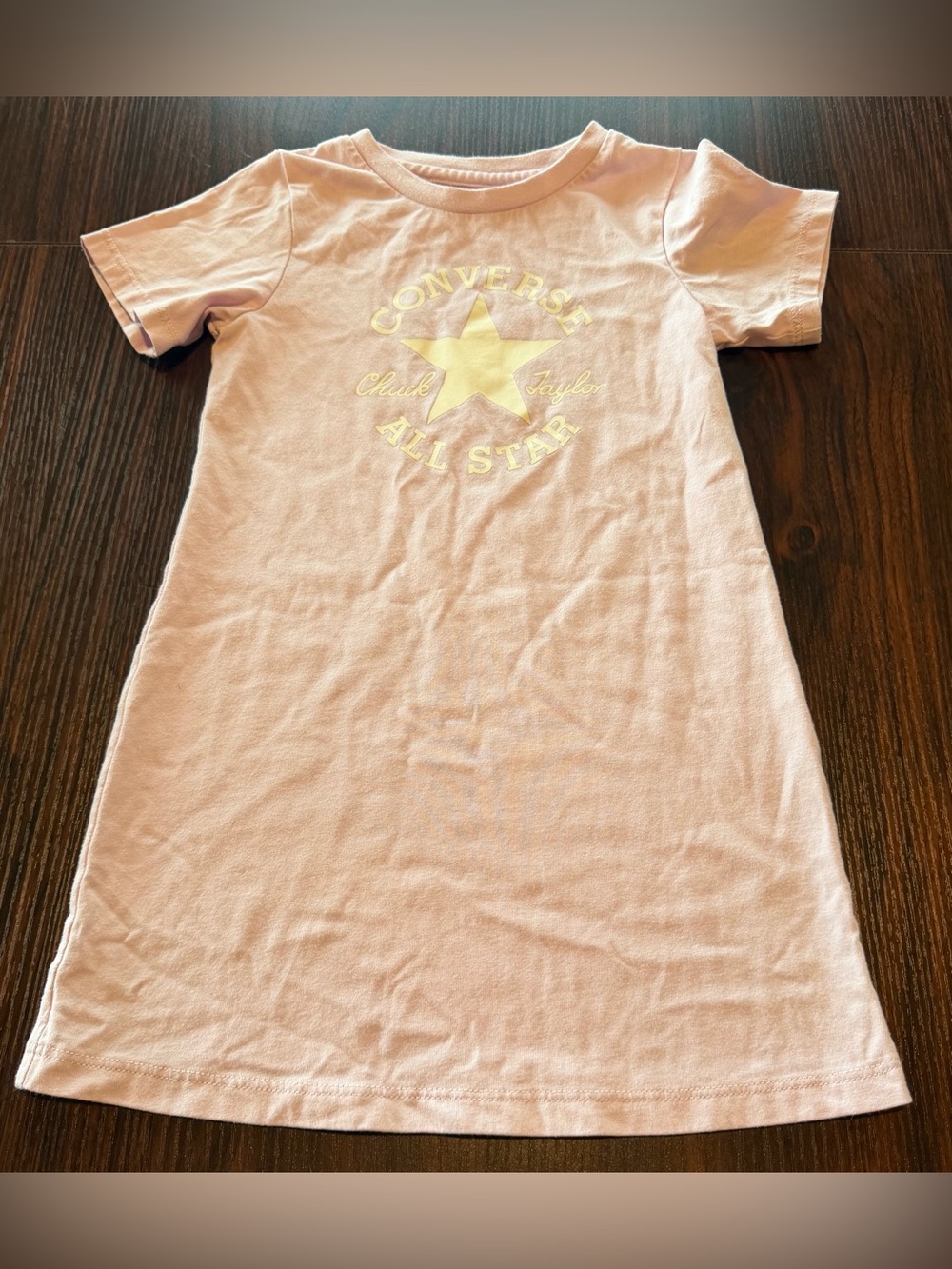 Converse Toddler Girls Pink Chuck Taylor All Star Logo T-Shirt Dress Size 4T